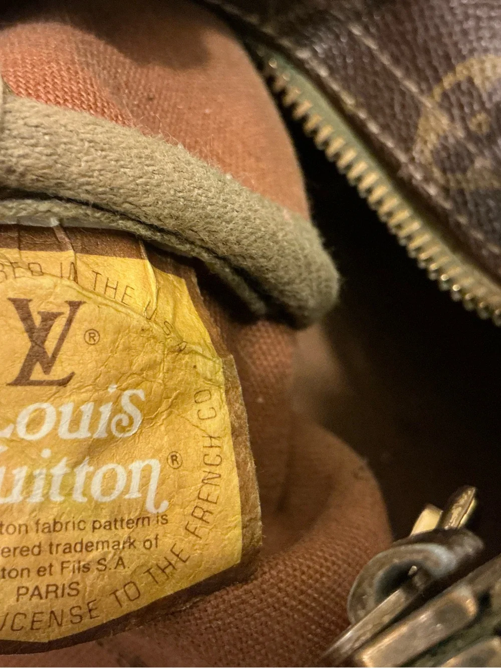 Vintage Louis Vuitton Monogram Canvas Satchel in Brown and Tan mini